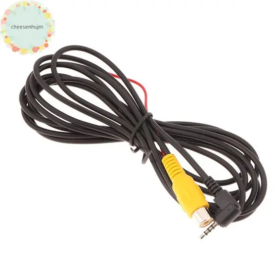 cheesenhujm 1Pc Cabo De Vídeo Para Navegador GPS 2.5mm AV Conversor Visão Traseira Do Carro Câmera Estacionamento Revers