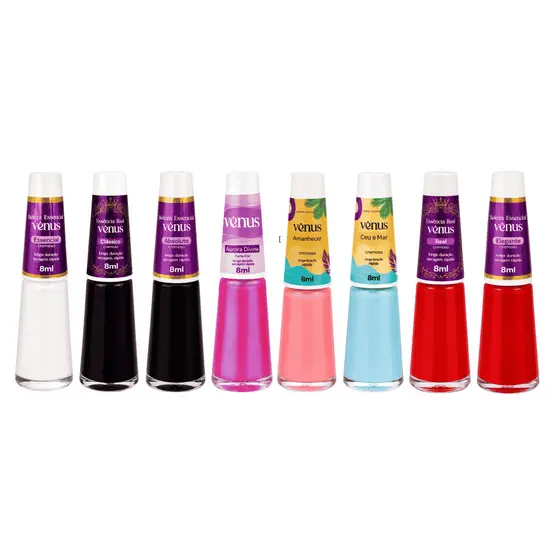 Esmaltes Tradicional Vênus 8ml  - Secagem Rápida em 2 minutos -