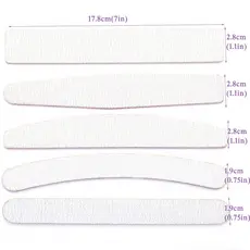 Kit Unhas Lixas  Boomerang Banana Quadrada Reta Unha Meia Lua