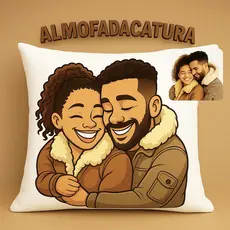 Almofada Caricatura Com Enchimento Antialérgico Decorativa Presente Namorados Família