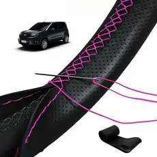 Capa De Volante Costurada Gol G6 Tecido Courvin Macio com Furinhos Premium