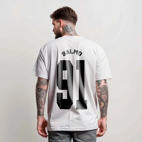 T-Shirt Camiseta Masculina Salmo 91 - Basketball Diverse Estilos Camisa Manfinity 100% Algodão Street Wear