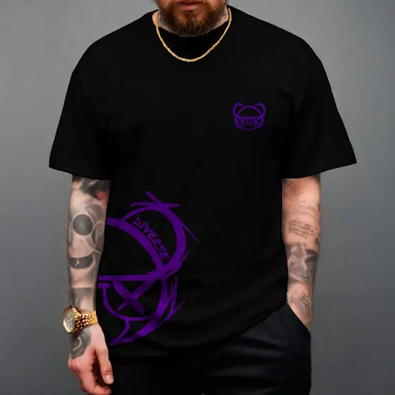Camiseta Masculina Urso Grafite Streetwear Camisa Malha Premium 100% Algodão Swag