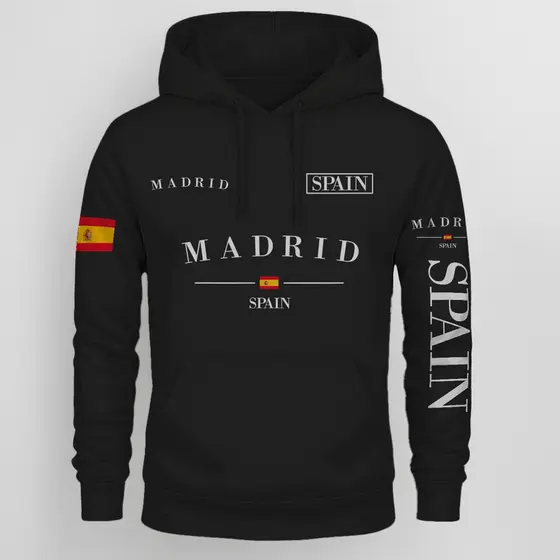 Moletom Unissex  Frio Madrid Spain  Street Wear Plus Size