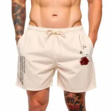 Bermuda Masculina Rosa Solitaria Short Tactel Confortavel Ideal para Esporte, Skate, Futebol