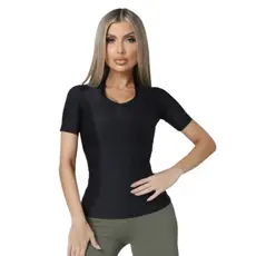 Camisa Postura 2.0 Pullover - Feminino Preto Pequeno Postural Fitness by Alignmed