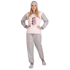 Conjunto De Moletinho Pijama Feminino Blusa Manga Longa e Calca Flanelado Quentinho De Inverno