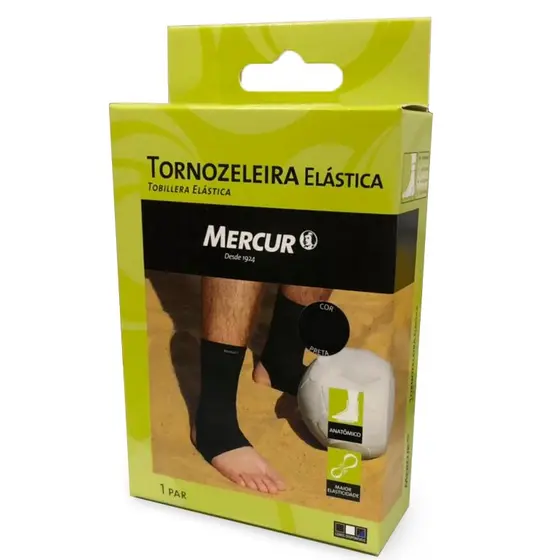 Par Tornozeleira Elástica Protetor Tornozelo Esporte Mercur