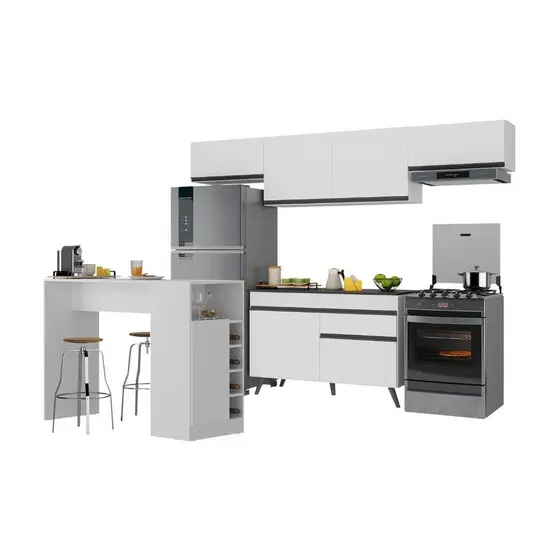 Armário de Cozinha Modulado com Bancada Veneza Multimóveis MP2212