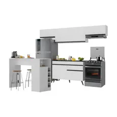 Armário de Cozinha Modulado com Bancada Veneza Multimóveis MP2212