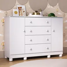 Cômoda Infantil 125cm 2 Portas e 4 Gavetas Allegra Multimóveis MP4445