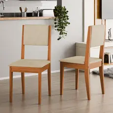 Kit 2 Cadeiras de Jantar Estofadas Multimóveis CR50252