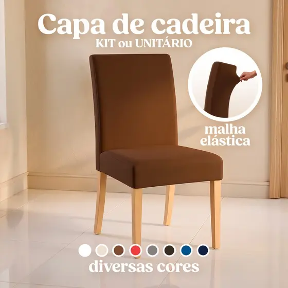 Capa de Cadeira Ajustável com Elástico Avulsa e Kit 4 e 6  Lugares Natal Eventos Buffet