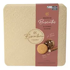Lata Seleção De Biscoitos Cacau Show Biscoiteria 265g Presente Criativo Dias das Mães