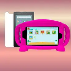 Capinha Infantil Para Tablet  Fire 7 2019 Kfmuwi 7 In + Pelicula de Vidro Temperado 9H