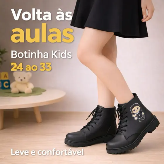 BOTA BOTINHA COTURNO wandinha INFANTIL Tratorada MENINA REF.1