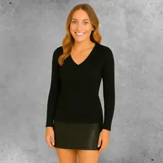 Blusa Suéter Manga Longa Feminina Frio Inverno Tecido Canelado Quentinha Gola Redonda Comprida Moda