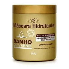 Máscara De Hidratação Capilar Banho De Verniz Belkit 500g - Restauração Capilar - Cabelos Danificados