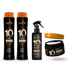 Kit Capilar Top 10 em 1 Mahair Shampoo Condicionador Mascara Spray Capilar top 10