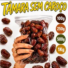 Tâmara Fresca sem Caroço Granel Fruta Lanche Snack Fibras Proteína Sem Glúten
