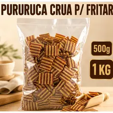 Pururuca Listrada Para Fritar 1KG Pellet De Trigo Cru Crocante Óleo ou Fritadeira