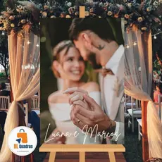 Placa Recepção Casamento Personalizada Foto Do Casal