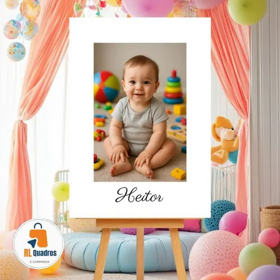 Quadro Decorativo Entrada Aniversário Infantil Personalizado Com Foto E Nome