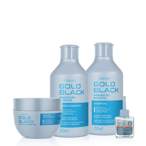 Kit Amend Gold Black Hidratação Nutritiva (4 Produtos)