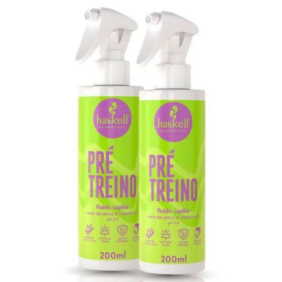 Kit Fluído Capilar Haskell Pré-Treino 200ml - 2un