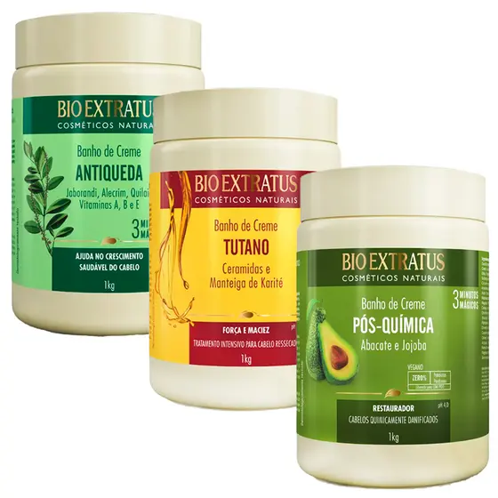 Kit Bio Extratus Tutano+ Antiqueda+ Pós-química 1kg