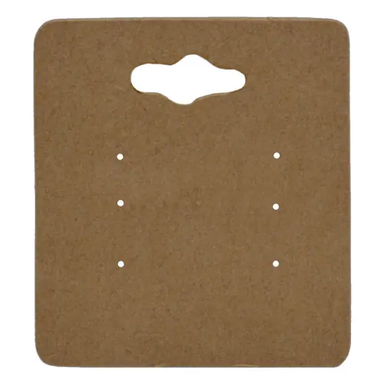 100 Tags Cartelas para Brincos joias 3,9 X 4,4 cm - Kraft