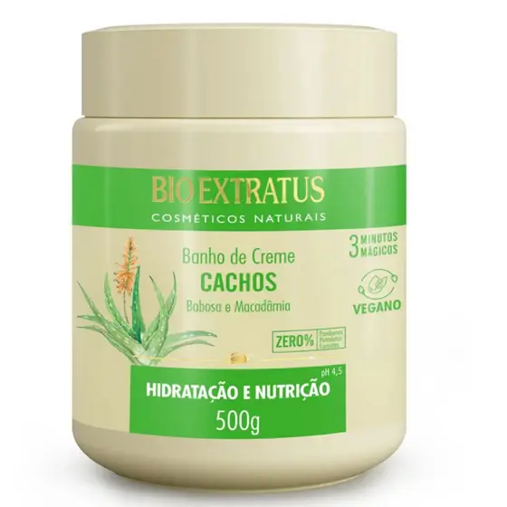 BIO EXTRATUS BANHO DE CREME  CACHOS 500G (HIDRATAÇÃO E NUTRIÇÃO)