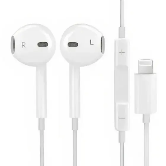 Fone de Ouvido Para iPhone Lightning Com Microfone Controle de Volume Chamadas Música Compatível iOS Uso Diário