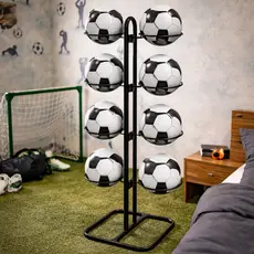 SUPORTE BOLA DE FUTEBOL BASQUETE E VÔLEI PARA 8 BOLAS REFORÇADO DE CHÃO ORGANIZADOR PORTA CHUTEIRA