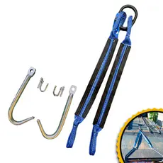 Kit Arraste Guincheiro 5ton Gancho Anzol Cinta Manilha Azul
