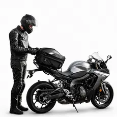 Mochila para moto 2x1 vira baú de moto 37l cabe capacete, impermeável