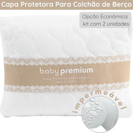 Capa Protetora de Colchão Impermeável Para Berço Americano Matelada