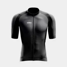 Camisa de Ciclismo Masculina Camiseta Manga Curta Zíper Total Preta Roupa Proteção UV Bike Pedal Mtb