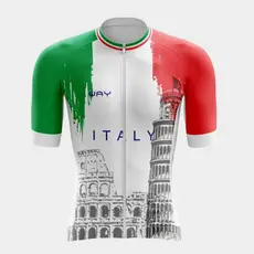 Camisa de Ciclismo Camiseta Manga Curta Masculina Italy Tintas Manga Curta Equipe Bike Pedal Mtb
