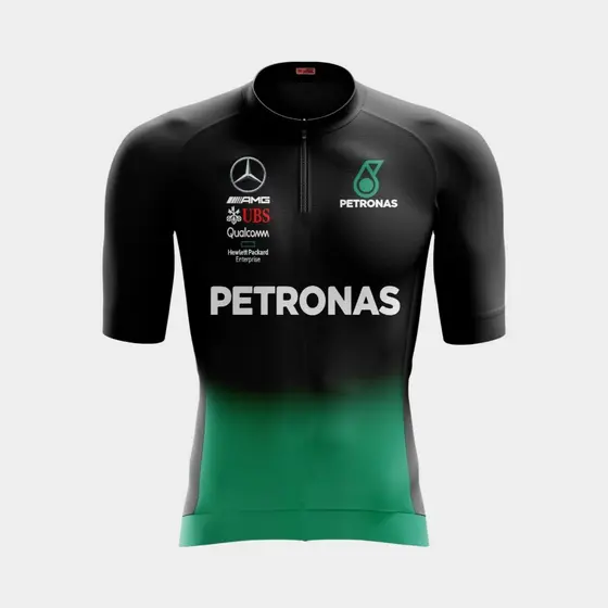Camiseta de Ciclismo Masculina Petronas Manga Curta Slim