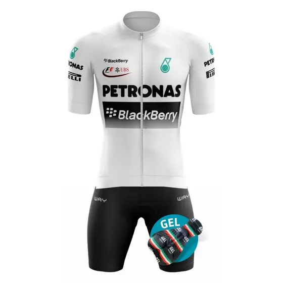 Conjunto Ciclismo Masculino Camisa Petronas Bermuda Gel Pedal Bike Bicicleta Acolchoado