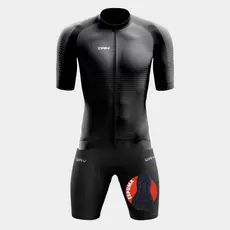 Conjunto Ciclismo Masculino Kit Camisa Ziper Total Short Bermuda Acolchoado Espuma Bike MTB