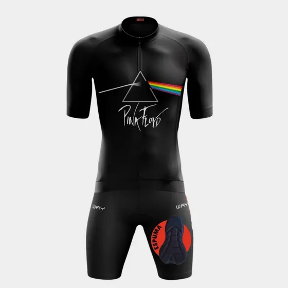 Kit Ciclista Masculino Conjunto Camisa Pro Uv Short Bermuda Espuma Acolchoado Bike Pedal  MTB