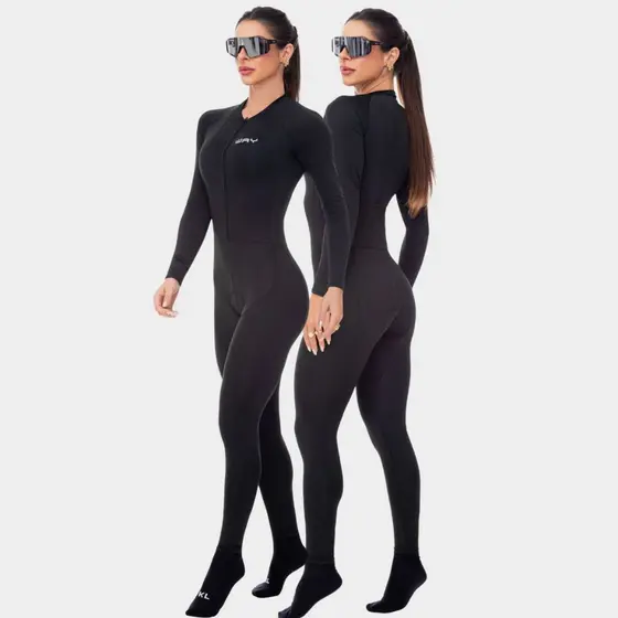 Macacão Perna Longa Feminino Manga Longa Macaquinho Ciclismo Pedal Mtb Speed Bike Pedalar