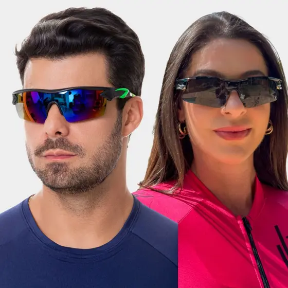 Kit 2 Óculos Ciclista Bike Unissex Proteção UV Zion Track