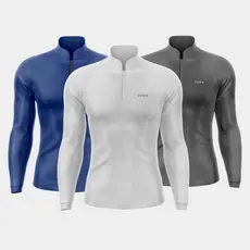 Kit 3 Camisas Masculina Agro Pesca Motoboy Proteção UV Manga Longa