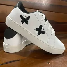 Tênis Feminino Casual Sapatênis Borboleta Baixo Moda Blogueira Fashion Estilosa Barato