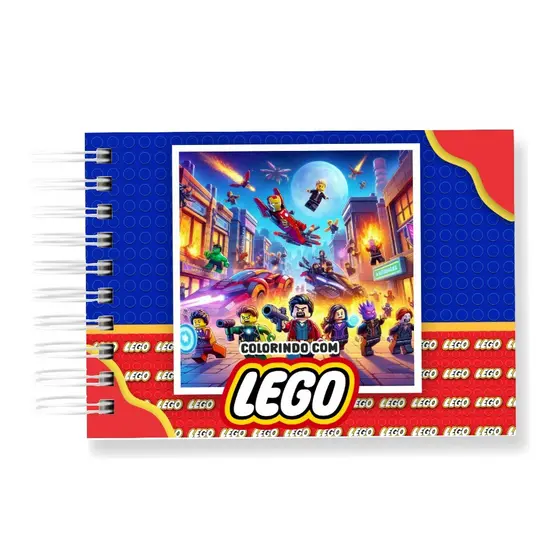 Livro de Colorir LEGO 50 Folhas 180G Caderno de Desenho SEM PERSONALIZAÇÃO