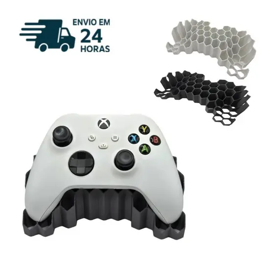 Suporte Controle Gamer Xbox One e Series – Base com Design Geométrico e Estilo Único