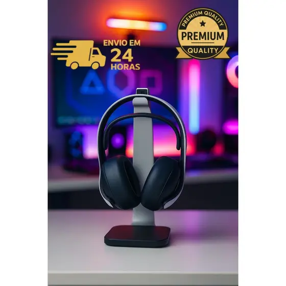 Suporte Vertical Headset PS5 Elite Pulse Wireless | Gamer Setup Base
